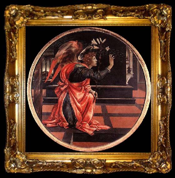 framed  LIPPI, Filippino Gabriel from the Annunciation, ta009-2